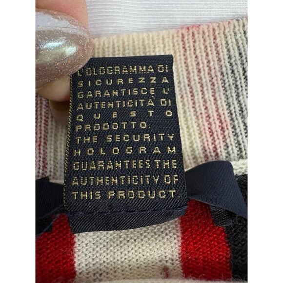 Roberto Cavalli Red Animal Print Abstract V Neck Sweater Size 4 - Picture 12 of 12